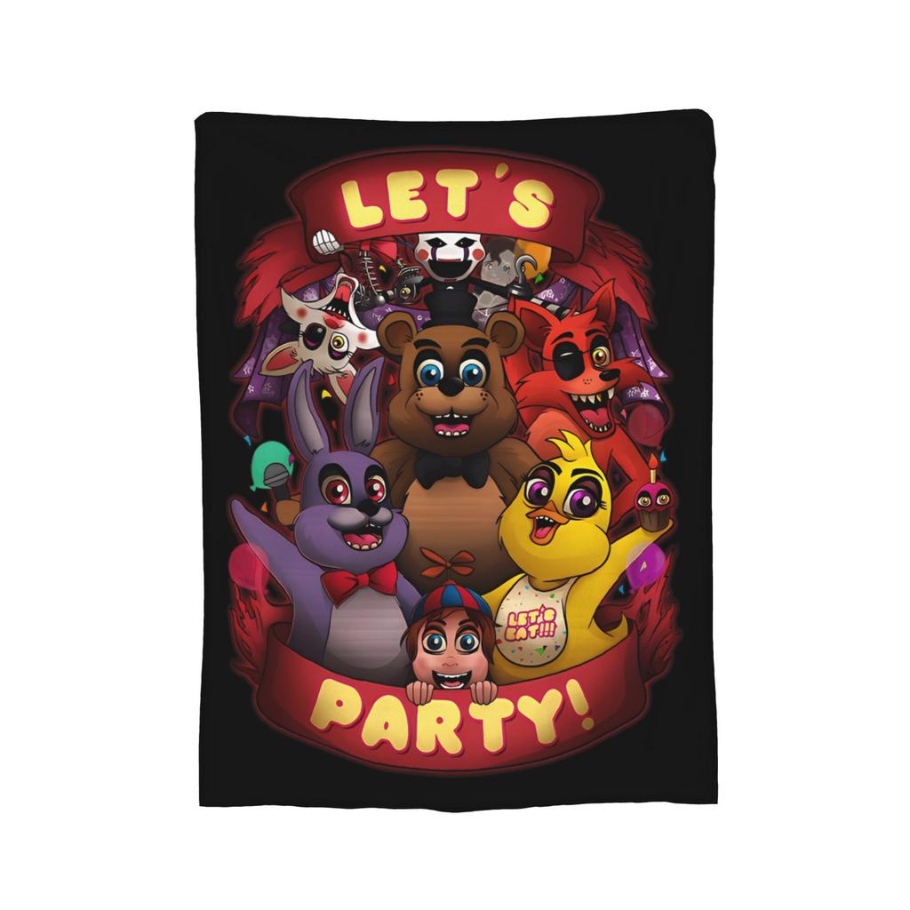 FNAF At Freddys Blanket Velvet Spring Autumn Multifunction Super Warm Throw Blanket for Bedding Travel Quilt