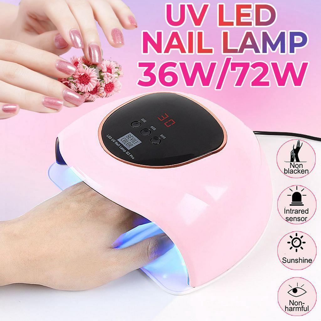36W/72W 30s/60s/90s Auto Sensor UV LED Nail Lights For LED UV Gel Polish Curing Ice Lamp Professional Nail Dryer