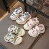 Hot Kids Tennis Shoes Mesh Breathable Boys Girls Sports Sandals Non-slip Soft Sole 2025 Summer New Toddler Student Running Shoes
