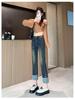 Women's High-Waist Straight Leg Jeans - Spring/Autumn 2026: Visually Taller, Slimming, Petite Cropped Cigarette Style