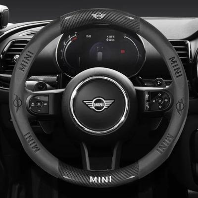 Mini Cooper S JOHN COOPER WORKS Clubman Countryman JCW F55 F56 R60 R59 Carbon Fiber Leather Car Steering Wheel Cover Accessories