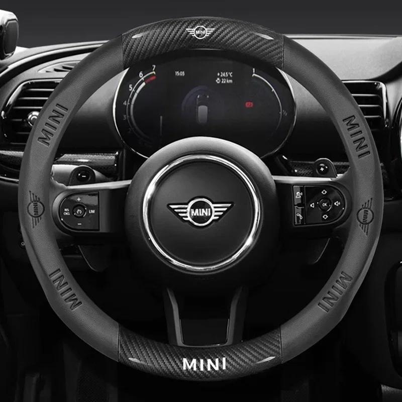 Mini Cooper S JOHN COOPER WORKS Clubman Countryman JCW F55 F56 R60 R59 Kohlefaser Leder Auto Lenkradabdeckung Zubehör
