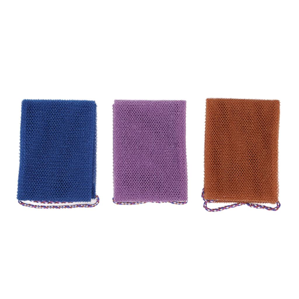 3pcs Exfoliating Back Scrubber Nylon Extended Deep Cleaning Skin Massages Body Scrubber Towel for