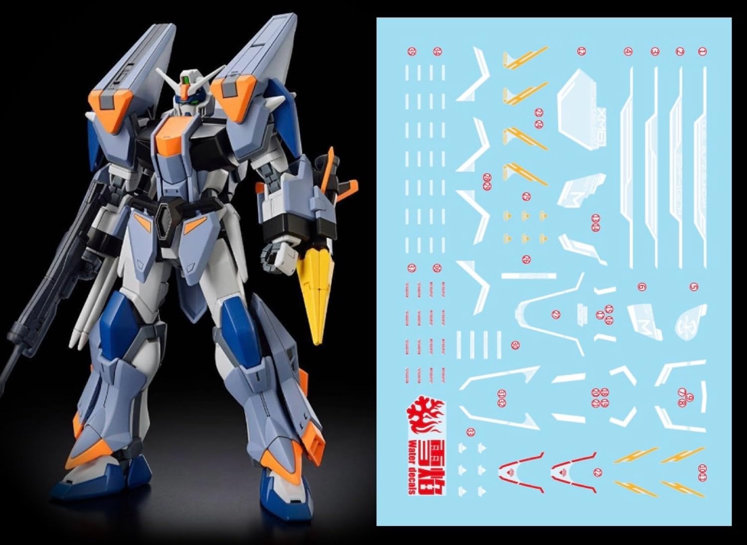 

HG RG EG Robot MS Yukisha Water Transfer Decals HG Duel Blitz Gundam Fluorescent!! 1/144 Detail-Up (for 1/144 HG-97)