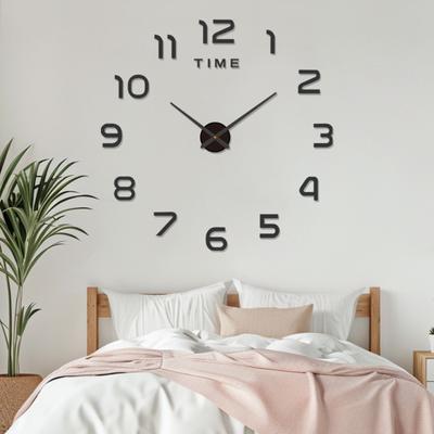 Wanduhr im nordischen Stil mit Lasergravur, 3D-Digitalanzeige, leises Schleichwerk, einfache Installation, Ziffernuhr, Raumdeko