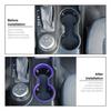 Interior Front Water Cup Holder Decor Cover Trim For Ford Bronco +Purple ABS