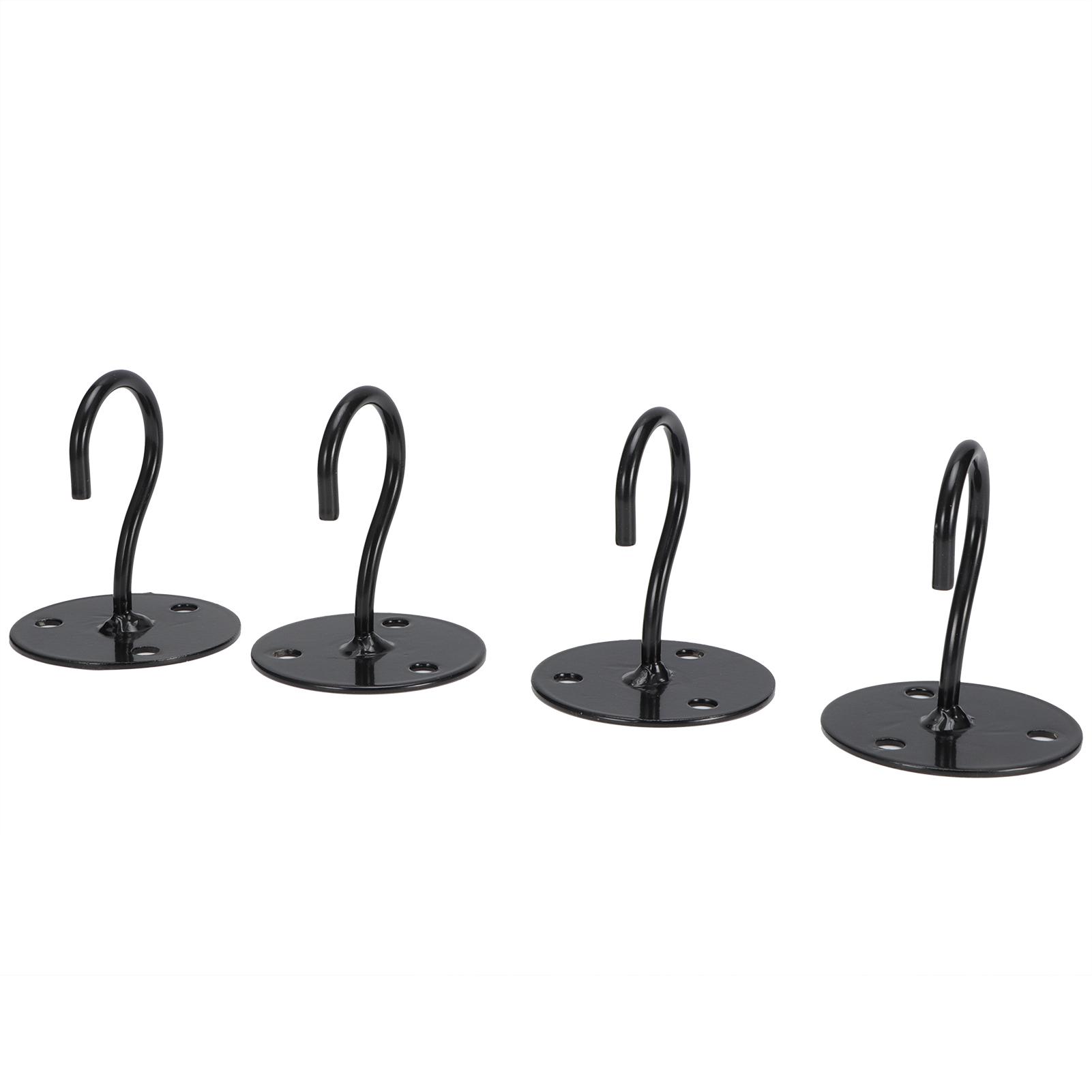 

4pcs Home Metal Ceiling Hooks Wall Mounted Hooks for Lanterns Flower Pots Wind ChimesBlack чёрный
