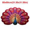 Soft Peacock Carpet Non-slip Bathroom Floor Mat Portable Blanket  for Living Room Tea Table Bedside