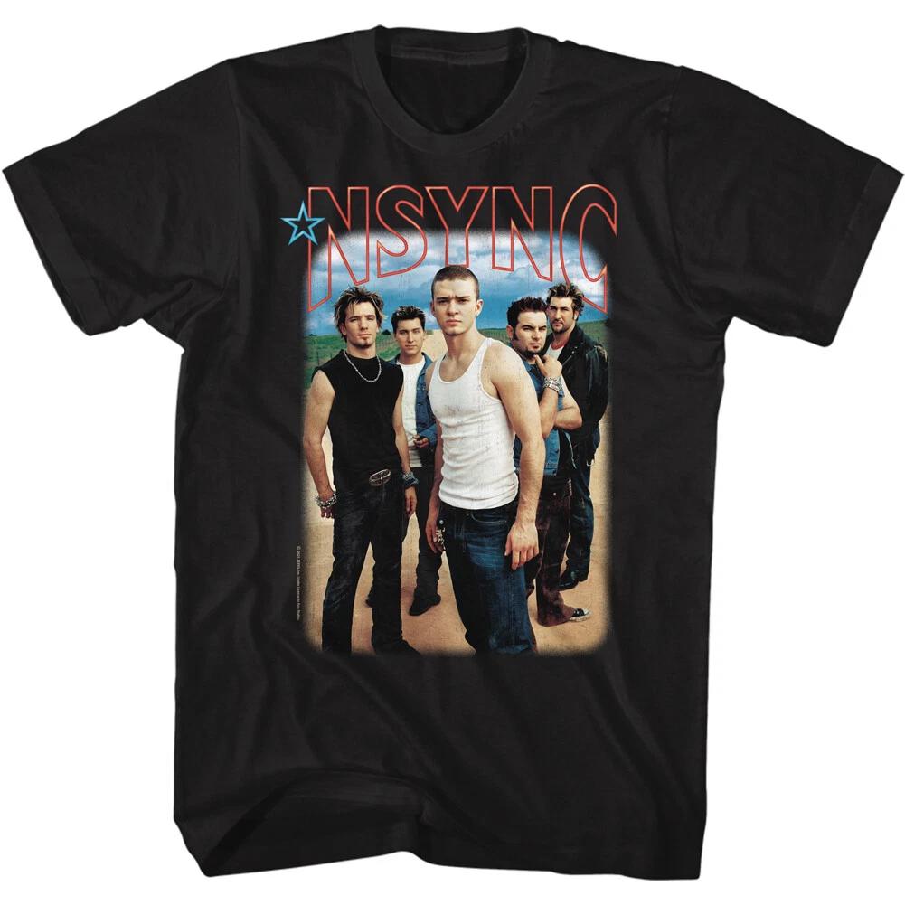 

NSYNC Close Up Full Color Band Photo Men s T Shirt Boy Band Pop Music Merch 3XL
