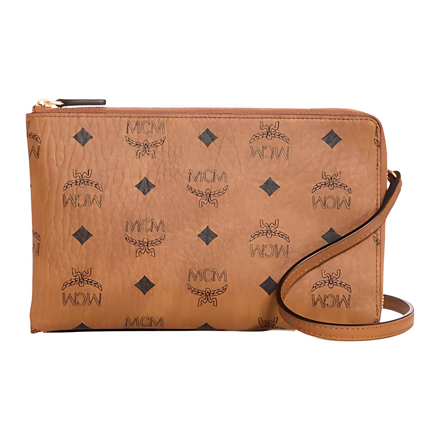 MCM Ottomar Brass Hardware Faux Leather Crossbody Shoulder Bag Small Women bags Cognac MXZFSTT03CO001 Basic Set (Bag+Dust Bag)