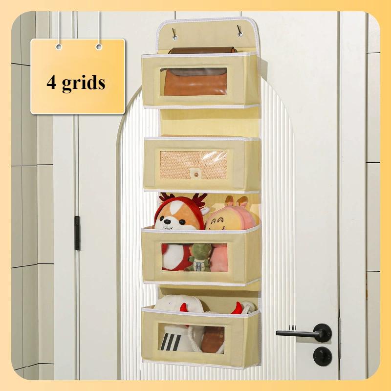 5/4/2-Shelf Hanging Storage Organizer - Behind Door, Anti-Tilt, 5 Large Capacity Pockets, Suitable for Bedroom, Bathroom