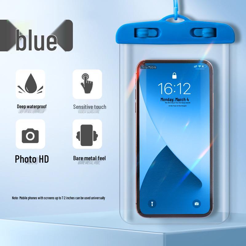 Floating Waterproof Phone Bag with Airbag: Touchscreen Compatible, Transparent, for Swimming, Rafting, Diving, Water Parks, and Photography