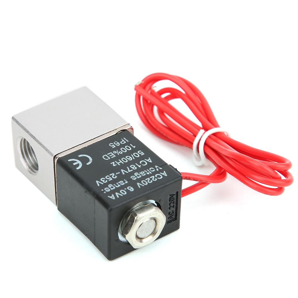 Direct Acting Solenoid Valve Water Air Oil Aluminum Alloy Body Valve 220VAC(G1 4in )
