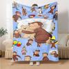 1pc Curious George (2) Blanket, Gift, for Men and Women, Soft Blanket, Good for Sofa Bed Couch Travel, Lightweight Flannel Blanket
