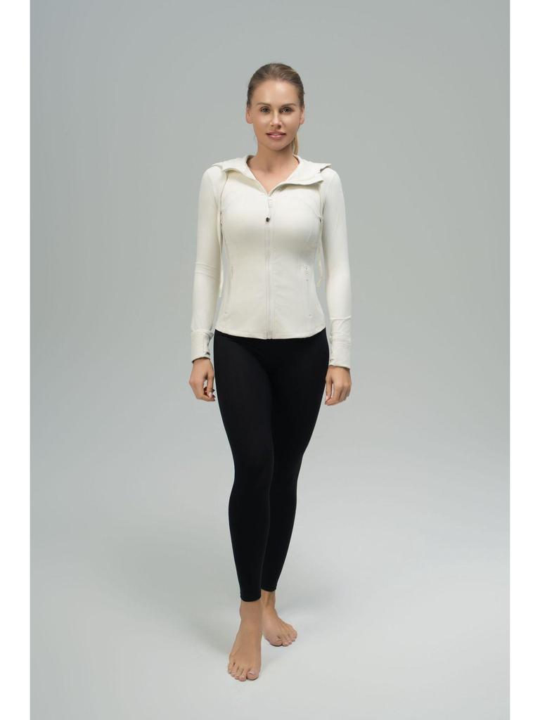 Luludarling Damska Bluza z Kapturem do Jogi - Wyszczuplający Szczotkowany Top Sportowy