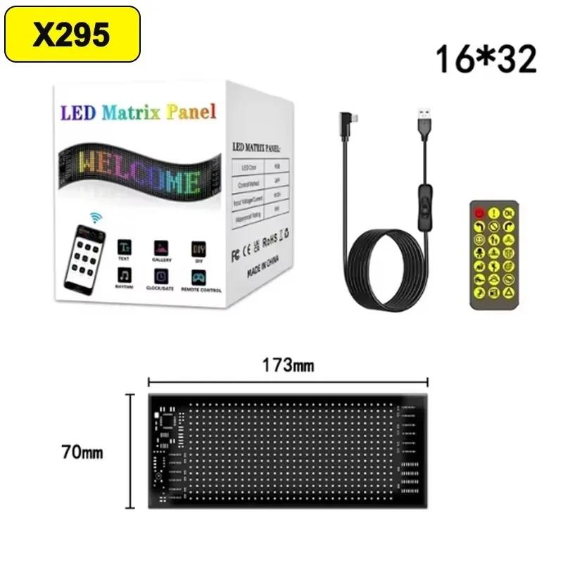 Scrolling Advertising LED Sign USB 5V Bluetooth App Control Logo Light Custom Text Pattern Animation Programmable Display Car