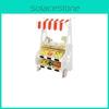 Mobile Portable Fruit Stall Wooden Playset For Toddlers Imaginative Play Role