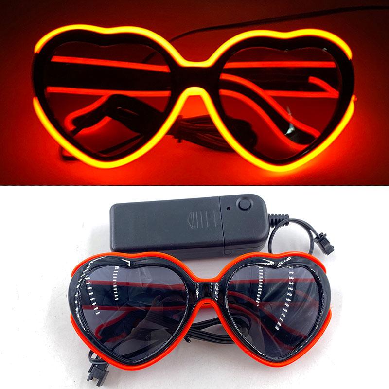 Hot Sale Luminous Neon Glasses With Lights LED Eyeglasses Bar Rave Parties Props Glowing Glasses Festival Club Supplies