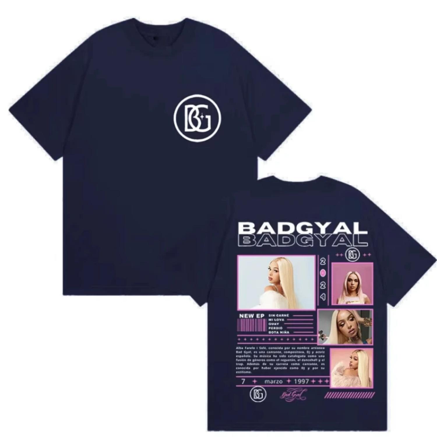 

Rapper Bad Gyal Album Tour 2025 Graphic T-Shirt Men Women Aesthetic Vintage Short Sleeve T Shirt Pure Cotton T-shirts Streetwear S