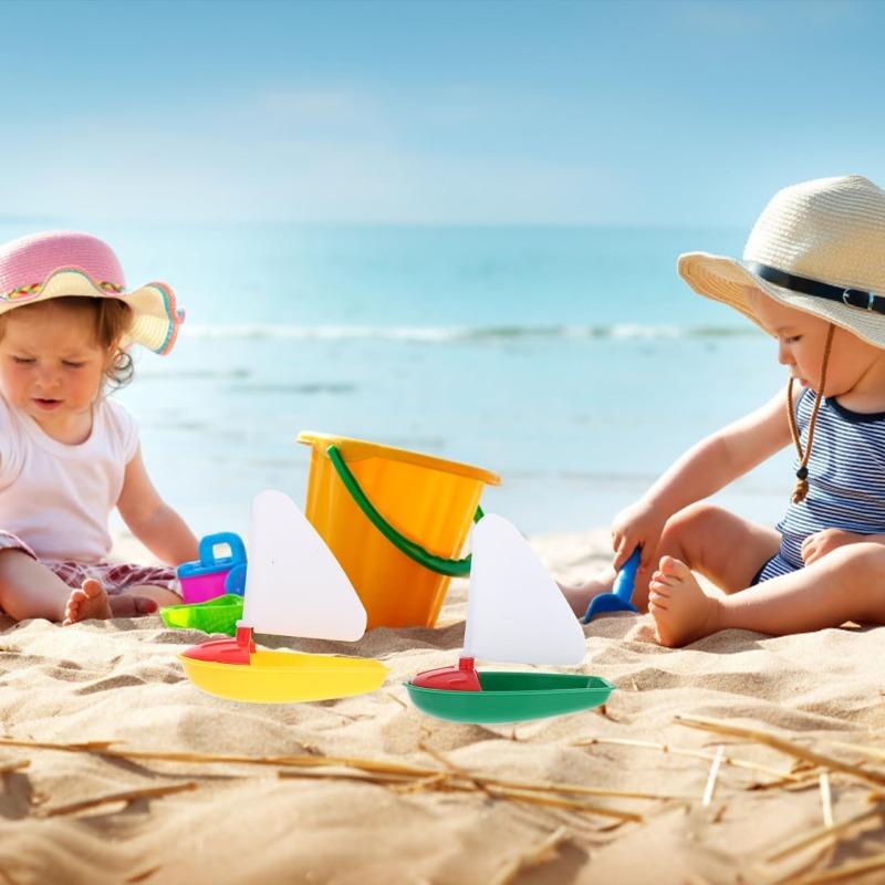 Segelboote für Kinder Mini-Boot-Spielzeug Segelboot Schwimmend Rudern Schwimmbad Großpackung Yacht Kinderspielzeugboote Badewannenspielzeug Plastik Segelboote Spielzeug
