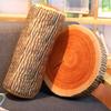 Creative Tree Stump Plush Cushion - Colorful Simulated Wood Design Pillow and Toy