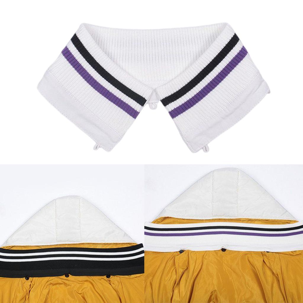 Stylish Striped Collar Removable Collar Protectors For Down Jackets Great For Everyday Use Winter Coat Collar Guards