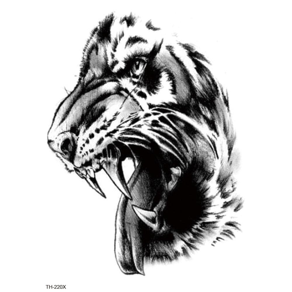 Water Transfer Decals Tiger Lion Wolf Tattoo Stickers Animal Body Art Tattoo  Finger Hand Legs