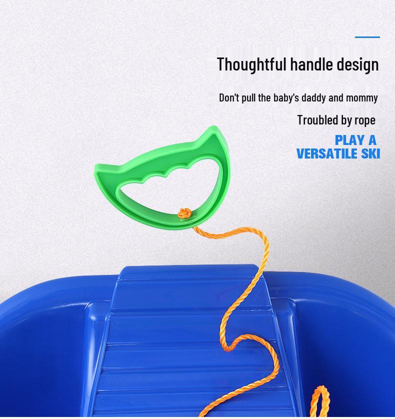 Ski Board: Multi-Use Thickened Sled for Children & Adults - Grass, Sand, Snow