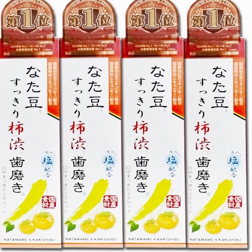 

[140g x 4 packs] Natto Bean Refreshing Persimmon Tannin Toothpaste 140g x 4 packs (4543268066587-4) Made with Japanese Natto Beans. Winner of the Mond