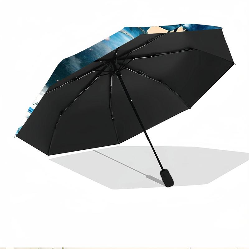 Avatar Print Automatic Open Close Umbrella, Portable Foldable Umbrella, for Outdoor Commute Camping Trip, Ideal Birthday Gift