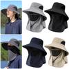 Summer Sun Hats UV Protection Outdoor Hunting Fishing Cap For Men Women Hiking Camping Visor Bucket Hat Neck Flap Fisherman Hat