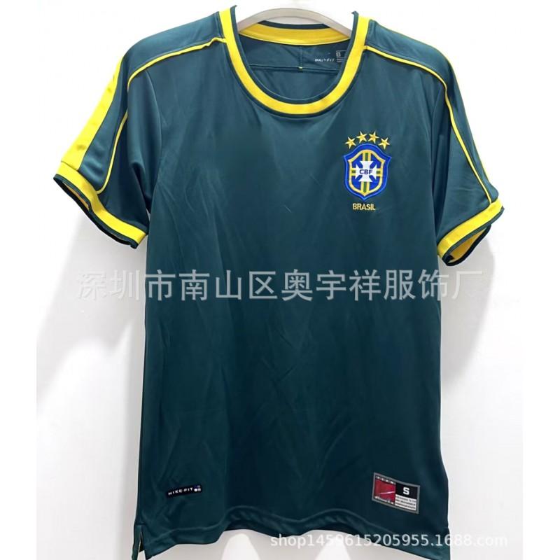 Vintage Brazil National Team Soccer Jersey Ronaldo 9 Classic Retro Football Shirt Short Sleeve Unisex