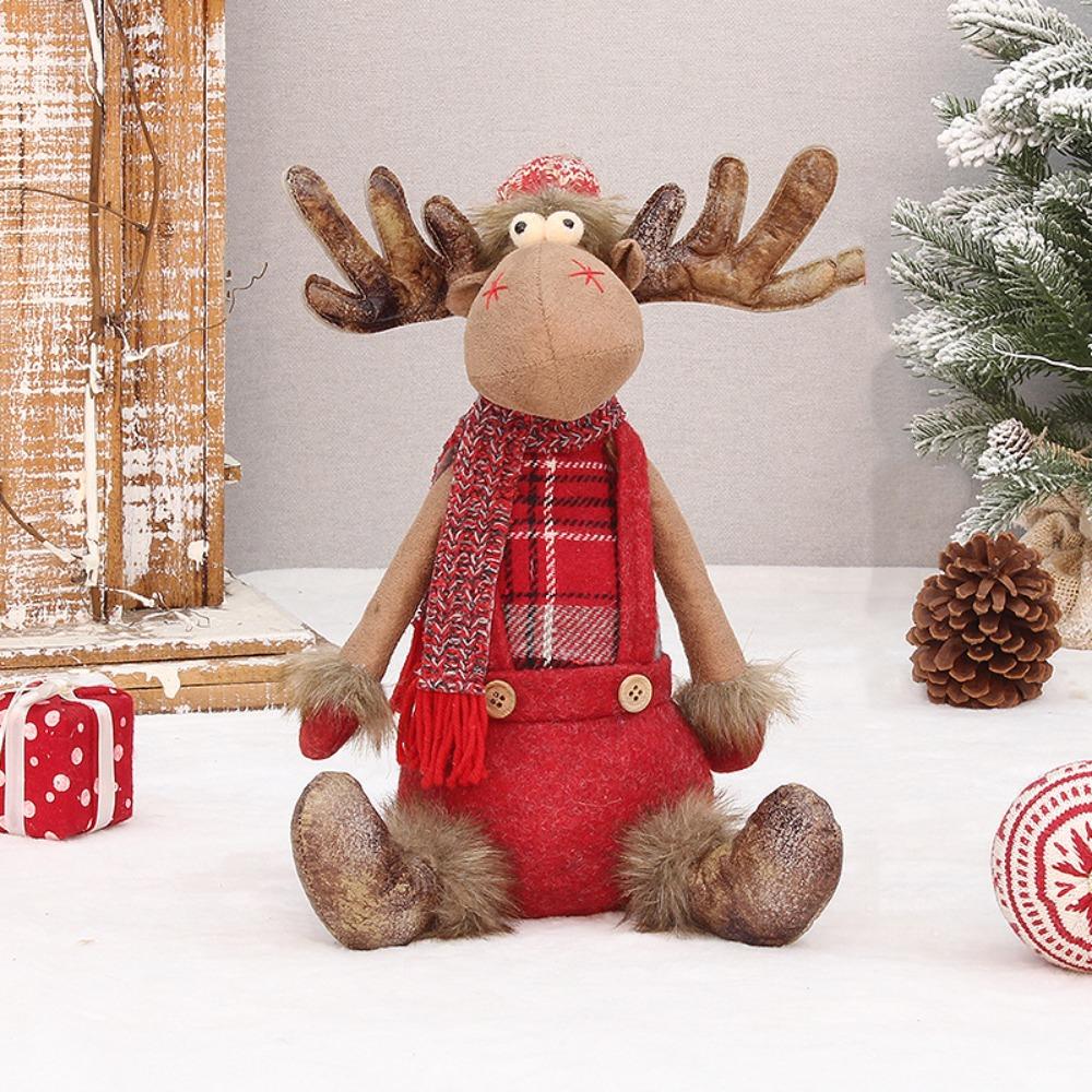 Soft Christmas Elk Telescopic Doll Festival Merry Christmas Decoration New Year Supplies