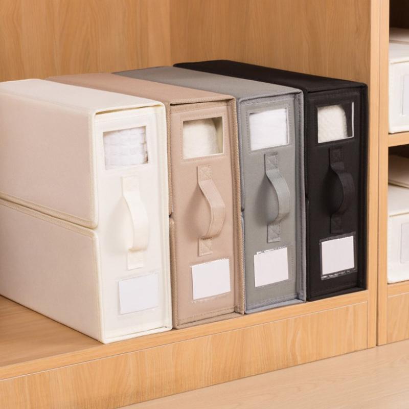 brown/beige/black/grey 1pc Foldable Bed sheet&curtain&Blanket storage box with Handle&zipper,High Capacity Bed sheet Storage Organizer.