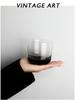 Nordic Style Retro Grey Crystal Glass Water Cup, Hand Blow Made, Original Wine Whisky, Household Simplicity Tableware