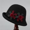 Autumn and Winter In The Elderly Hat Women Warm Woolen Top Hat Winter Basin Hat Thickened Bucket Hat