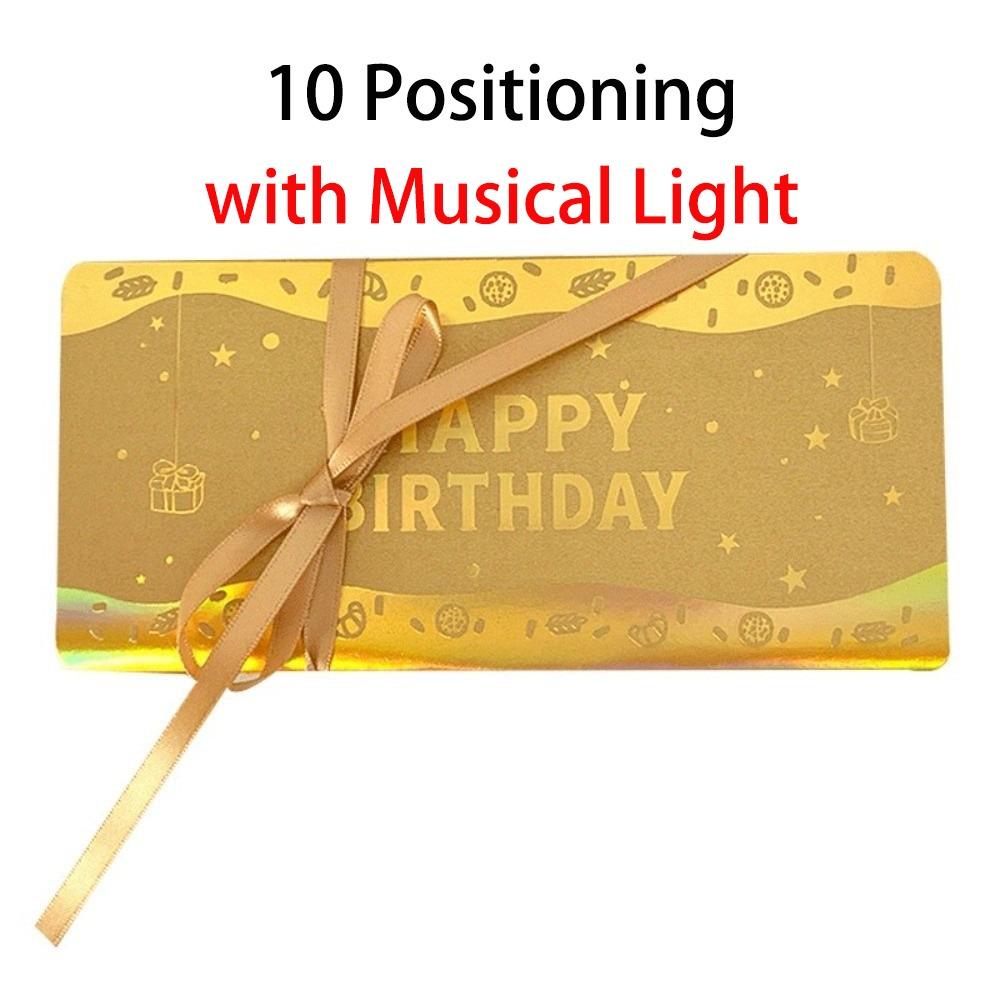 3D Födelsedag Rött Kuvert Hälsningskort Vikbart Födelsedag Rött Kuvert Musikalisk Ljus Hälsningskort Flera Kortplatser