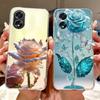 For OPPO A18 A38 CPH2579 CPH2591 Elegant Floral Butterfly Phone Case For Oppo A18 A38 4G Soft Silicone TPU Cases