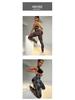 Women's High-Waisted Tie-Dye Yoga Pants - Hollow-Out, Peach-Lifting, Breathable, Seamless Fitness Wear
