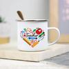 It Takes A Big Heart To Shape Little Minds Teacher Enamel Mug Creative Teacher School Water Cups Coffee Mugs Teachers Day Gifts