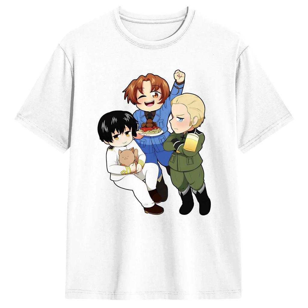 Hetalia Axis Power Unisex T Shirt Casual Tee Shirt Short Sleeve Crew Neck Tshirt Cotton Adult Tops