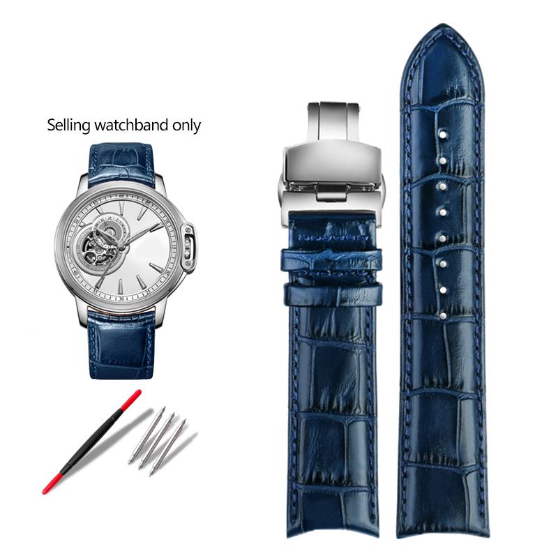 20mm 21mm Kožený remienok na hodinky so zakriveným koncom pre Tissot Seiko Rossini 5793B04B 9633B04B Vzor jašterice Náramok na hodinky