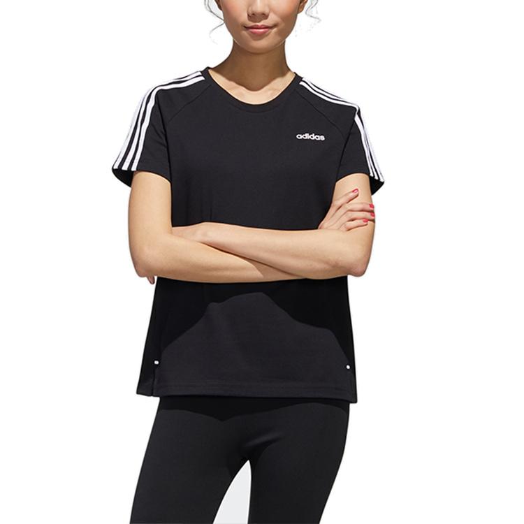 Adidas NEO Essential 3-Stripes T-Shirt Women Tops Black GJ7948