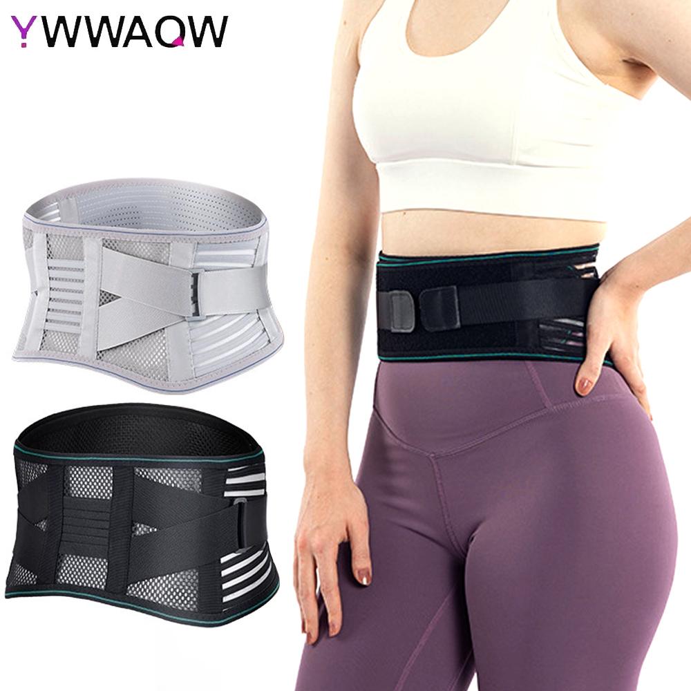 Breathable Back Support Belt with 4 Stays for Lower Back Pain Relief Sciatica Herniated Disc Scoliosis Waist Lumbar Brace