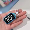 1/4pcs LED Keychain Pocket Watch Digital Display Electronic Watch for Youngster Student Backpacks Keys Pendant Timepiece Present