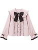 European Cute Japanese Bow Ruffle Long Sleeve Women's Shirt
