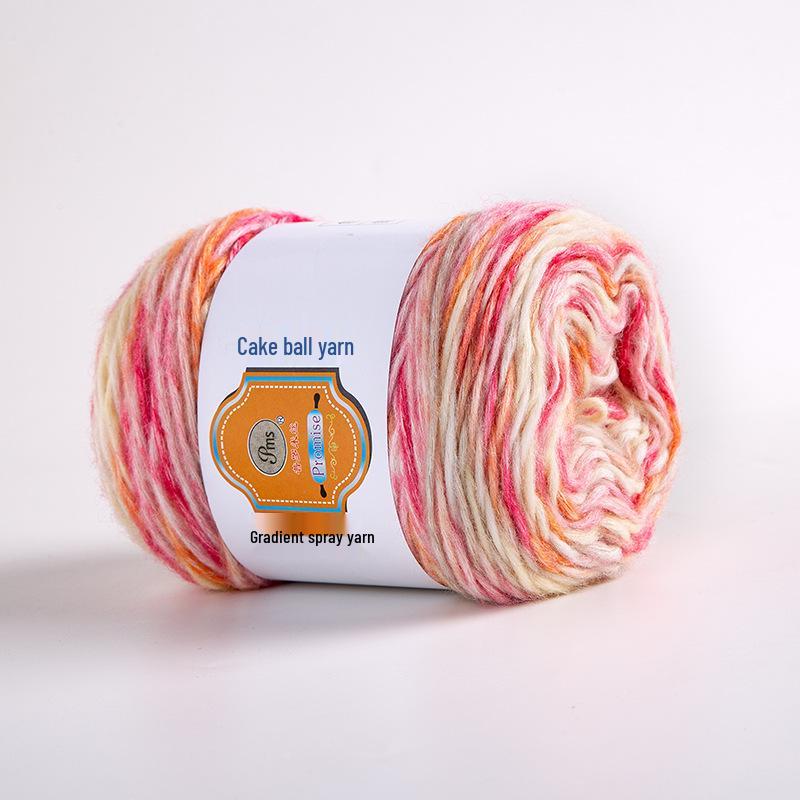 Hand-Dyed Rainbow Flock Yarn for DIY Knitting – Perfect for Scarves, Hats & Sweaters