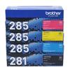 Brother TN281BK TN285CMY 4-Color Original Toner Set