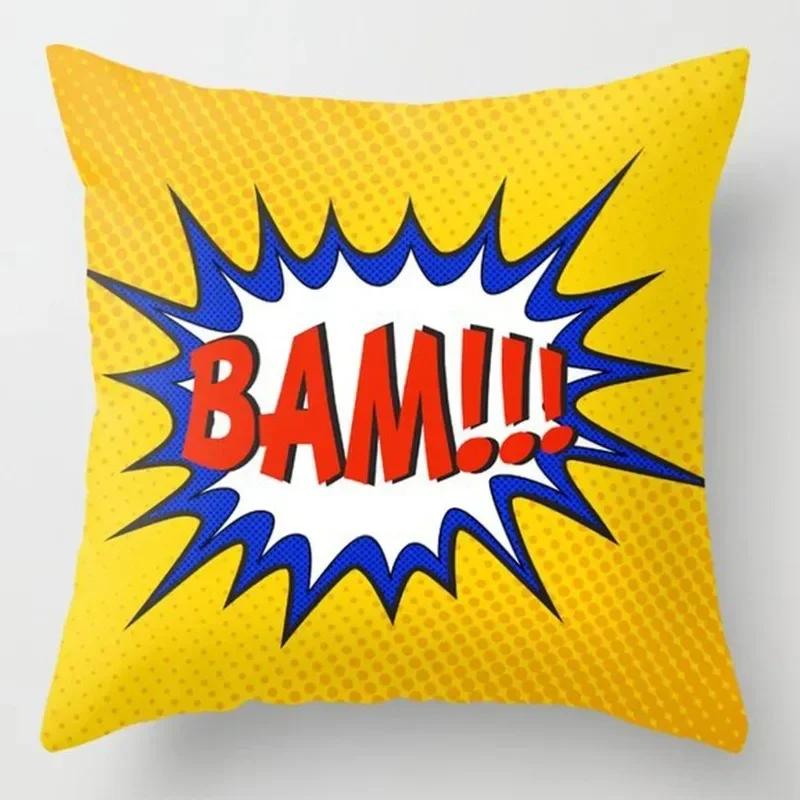Cartoon Buchstaben Graffiti Kissenbezug Zuhause Schlafzimmer Wohnzimmer Sofa Kissenbezug Mietdekoration Dekorative Kissenbezug