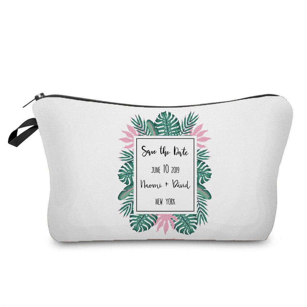 Women Cartoon English Alphabet Print Cosmetic Bag Toiletries Organize Travel Storage Case 6707 KTB